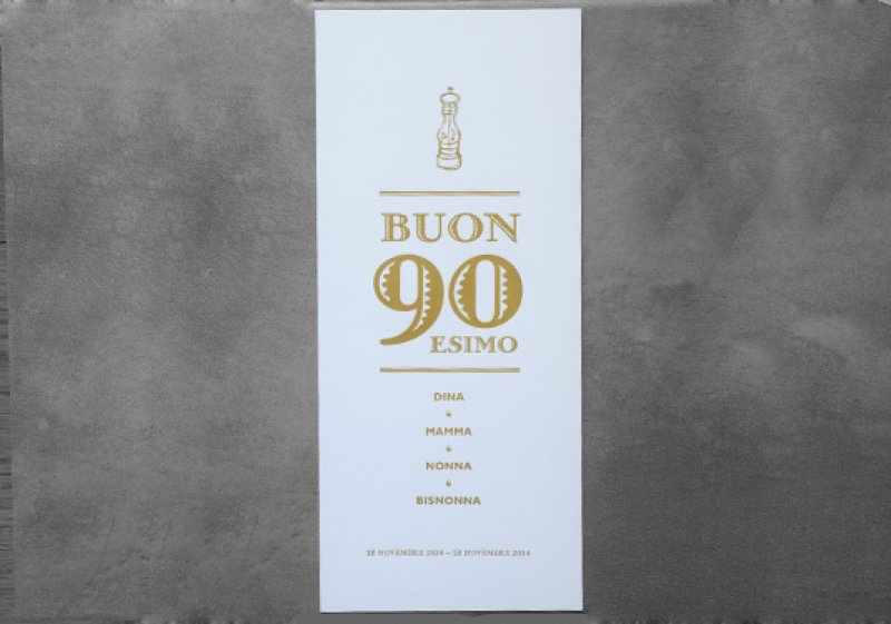 90th birthday invitation - Invitations - Portfolio - Studio Ephemera